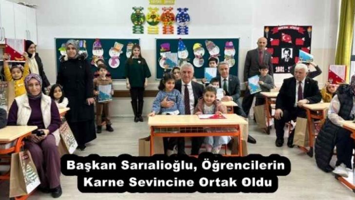 Başkan Sarıalioğlu, Öğrencilerin Karne Sevincine Ortak Oldu