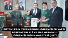 BÜYÜKLERİN YAPAMADIĞINI ÖĞRENCİLER YAPTI  DEREPAZARI ALİ YILMAZ ORTAOKUL ÖĞRENCİLERİNİN GAZETESİ ÇIKTI