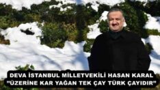 DEVA İSTANBUL MİLLETVEKİLİ HASAN KARAL’’ÜZERİNE KAR YAĞAN TEK ÇAY TÜRK ÇAYIDIR’’