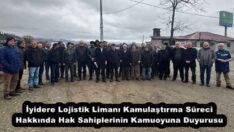 İyidere Lojistik Limanı Kamulaştırma Süreci Hakkında Hak Sahiplerinin Kamuoyuna Duyurusu