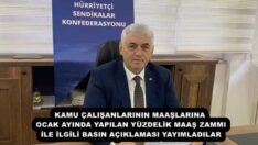 KAMU ÇALIŞANLARININ MAAŞLARINA OCAK AYINDA YAPILAN YÜZDELİK MAAŞ ZAMMI İLE İLGİLİ BASIN AÇIKLAMASI YAYIMLADILAR