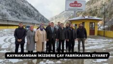 KAYMAKAMDAN İKİZDERE ÇAY FABRİKASINA ZİYARET