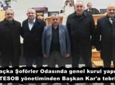 Maçka Şoförler Odasında genel kurul yapıldı  TESOB yönetiminden Başkan Kar’a tebrik