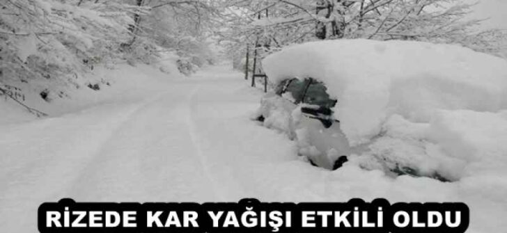 RİZEDE KAR YAĞIŞI ETKİLİ OLDU