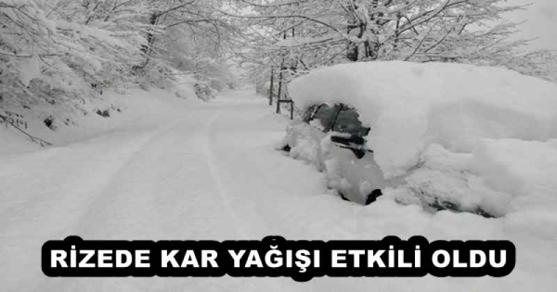 RİZEDE KAR YAĞIŞI ETKİLİ OLDU