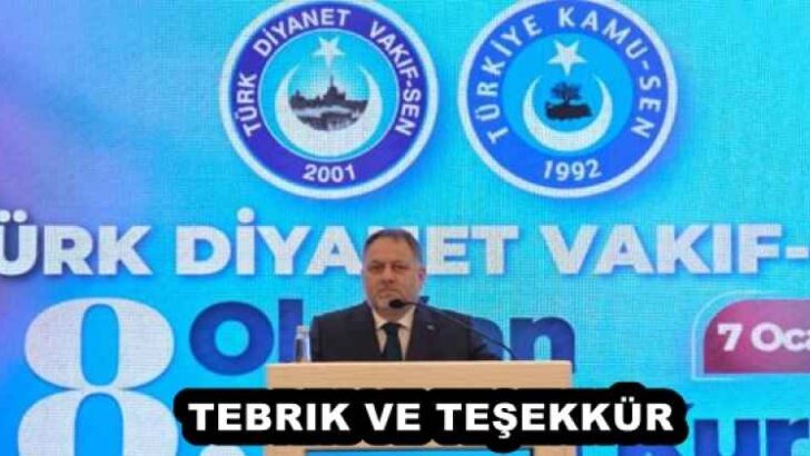 TEBRIK VE TEŞEKKÜR 