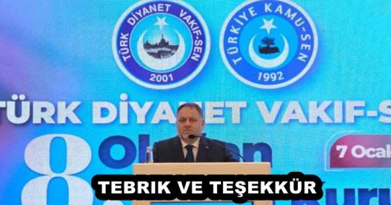 TEBRIK VE TEŞEKKÜR 