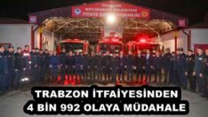 TRABZON İTFAİYESİNDEN 4 BİN 992 OLAYA MÜDAHALE