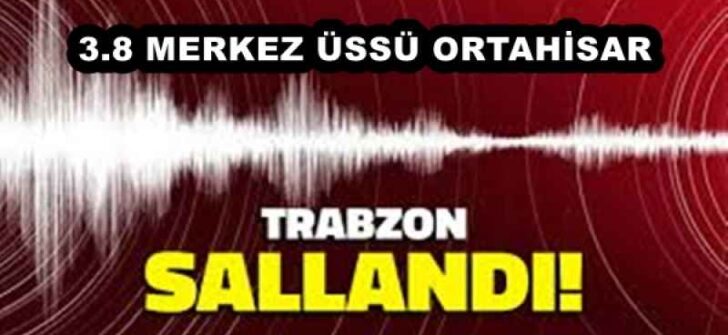 Trabzon sallandı! Korkutan deprem