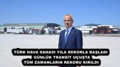 TÜRK HAVA SAHASI YILA REKORLA BAŞLADI  GÜNLÜK TRANSİT UÇUŞTA TÜM ZAMANLARIN REKORU KIRILDI