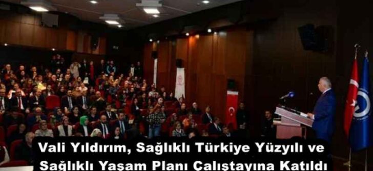 Vali Yıldırım, Sağlıklı Türkiye Yüzyılı ve Sağlıklı Yaşam Planı Çalıştayına Katıldı