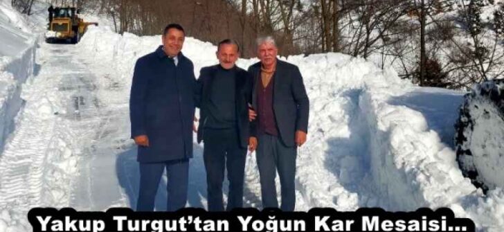 Yakup Turgut’tan Yoğun Kar Mesaisi…
