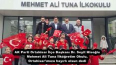 AK Parti Ortahisar İlçe Başkanı Dr. Seyit Hisoğlu Mehmet Ali Tuna İlköğretim Okulu, Ortahisar’ımıza hayırlı olsun dedi