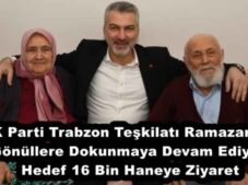 AK Parti Trabzon Teşkilatı Ramazan’da Gönüllere Dokunmaya Devam Ediyor  Hedef 16 Bin Haneye Ziyaret