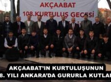 AKÇAABAT’IN KURTULUŞUNUN 108. YILI ANKARA’DA GURURLA KUTLANDI