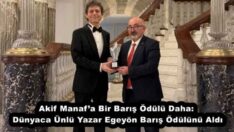 Akif Manaf’a Bir Barış Ödülü Daha: Dünyaca Ünlü Yazar Egeyön Barış Ödülünü Aldı