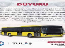 BÜYÜKŞEHİR’DEN RAMAZAN’A ÖZEL OTOBÜS SAATİ DÜZENLEMESİ