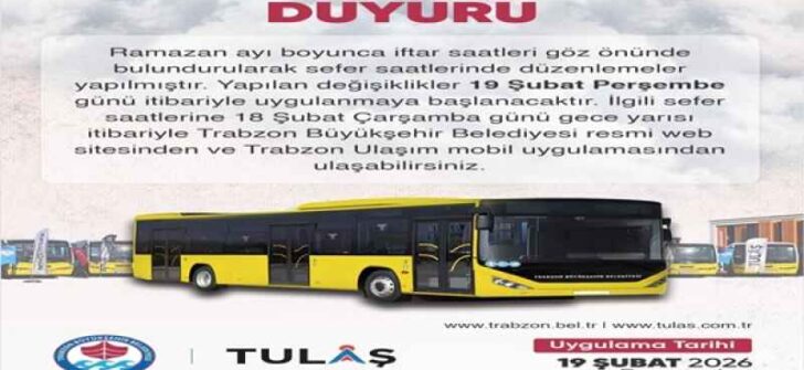 BÜYÜKŞEHİR’DEN RAMAZAN’A ÖZEL OTOBÜS SAATİ DÜZENLEMESİ