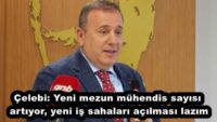 Çelebi: Yeni mezun mühendis sayısı artıyor, yeni iş sahaları açılması lazım