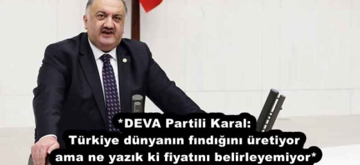 *DEVA Partili Karal: Türkiye dünyanın fındığını üretiyor ama ne yazık ki fiyatını belirleyemiyor