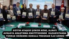 EĞİTİM ATAŞESİ ŞÜKÜR KÖSE, ALMATI AVRASYA ARAŞTIRMA ENSTİTÜSÜNDE  KAZAKİSTANDA TÜRKÇE ÖĞRENME KONULU PROGRAM İLGİ GÖRDÜ