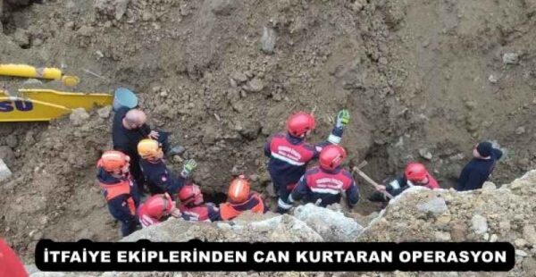 İTFAİYE EKİPLERİNDEN CAN KURTARAN OPERASYON