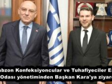 Trabzon Konfeksiyoncular ve Tuhafiyeciler Esnaf Odası yönetiminden Başkan Kara’ya ziyaret