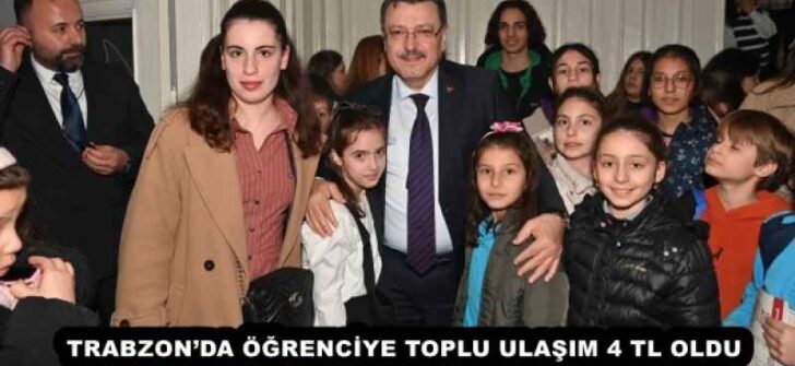 TRABZON’DA ÖĞRENCİYE TOPLU ULAŞIM 4 TL OLDU