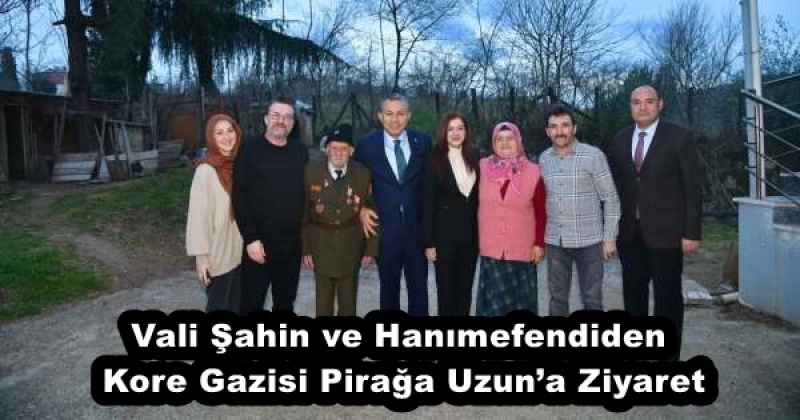 Vali Şahin ve Hanımefendiden Kore Gazisi Pirağa Uzun’a Ziyaret
