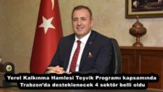 Yerel Kalkınma Hamlesi Teşvik Programı kapsamında Trabzon’da desteklenecek 4 sektör belli oldu