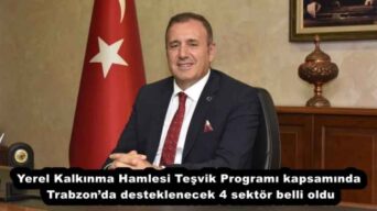 Yerel Kalkınma Hamlesi Teşvik Programı kapsamında Trabzon’da desteklenecek 4 sektör belli oldu