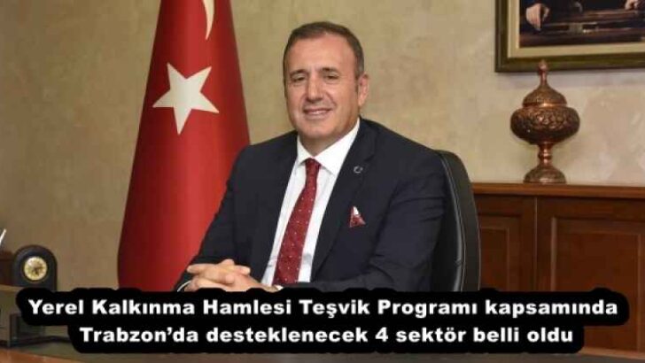 Yerel Kalkınma Hamlesi Teşvik Programı kapsamında Trabzon’da desteklenecek 4 sektör belli oldu