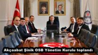 Akçaabat Şinik OSB Yönetim Kurulu toplandı