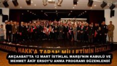 AKÇAABAT’TA 12 MART İSTİKLAL MARŞI’NIN KABULÜ VE MEHMET ÂKİF ERSOY’U ANMA PROGRAMI DÜZENLENDİ