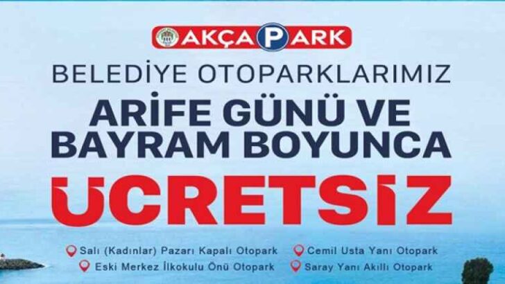 AKÇAABAT’TA BAYRAM BOYUNCA OTOPARKLAR ÜCRETSİZ