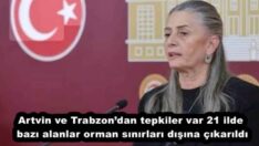 Artvin ve Trabzon’dan tepkiler var 21 ilde bazı alanlar orman sınırları dışına çıkarıldı