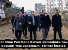 Başkan Ekim Pulathane Bulvarı–Osmanbaba Kavşağı Bağlantı Yolu Çalışmasını Yerinde İnceledi