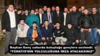 Başkan Genç sahurda buluştuğu gençlere seslendi: “TÜRKİYE’NİN YOLCULUĞUNA İMZA ATACAKSINIZ”
