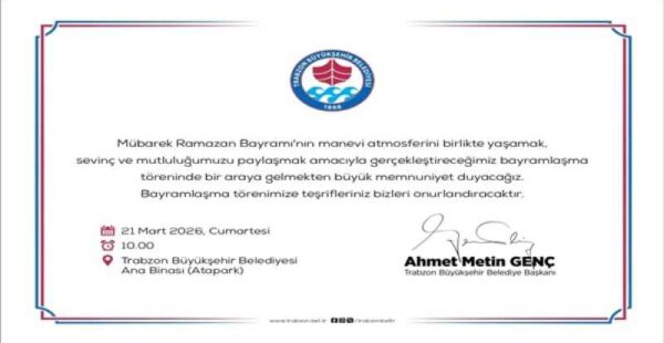 BAŞKAN GENÇ’TEN BAYRAMLAŞMAYA DAVET