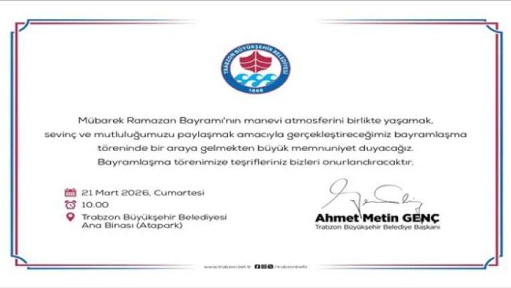 BAŞKAN GENÇ’TEN BAYRAMLAŞMAYA DAVET