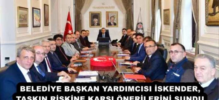 BELEDİYE BAŞKAN YARDIMCISI İSKENDER, TAŞKIN RİSKİNE KARŞI ÖNERİLERİNİ SUNDU