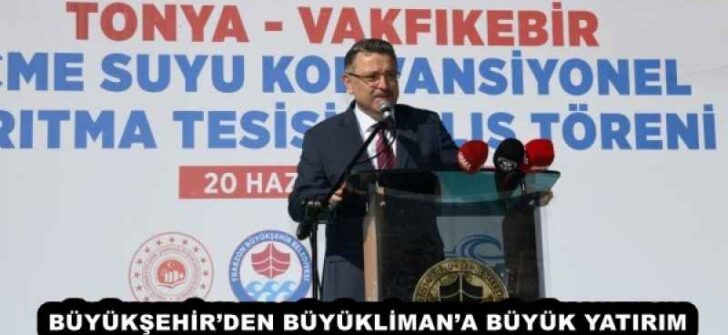 BÜYÜKŞEHİR’DEN BÜYÜKLİMAN’A BÜYÜK YATIRIM 