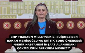 CHP TRABZON MİLLETVEKİLİ SUİÇMEZ’DEN BAKAN MEMİŞOĞLU’NA KRİTİK SORU ÖNERGESİ: “ŞEHİR HASTANESİ İNŞAAT ALANINDAKİ ÇÖKMELERİN FARKINDA MISINIZ?” 