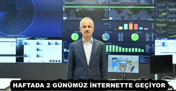HAFTADA 2 GÜNÜMÜZ İNTERNETTE GEÇİYOR