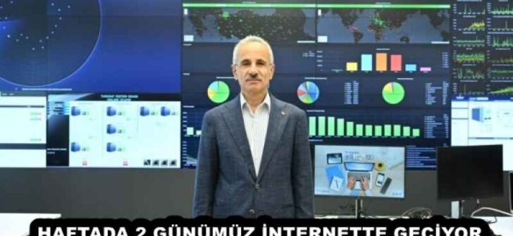 HAFTADA 2 GÜNÜMÜZ İNTERNETTE GEÇİYOR