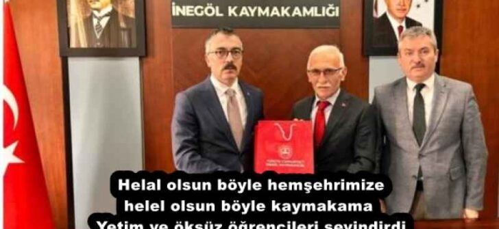 Helal olsun böyle hemşehrimize helel olsun böyle kaymakama  Yetim ve öksüz öğrencileri sevindirdi