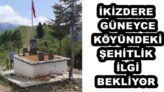 İKİZDERE GÜNEYCE KÖYÜNDEKİ ŞEHİTLİK İLGİ BEKLİYOR