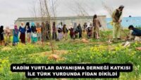 KADİM YURTLAR DAYANIŞMA DERNEĞİ KATKISI İLE TÜRK YURDUNDA FİDAN DİKİLDİ