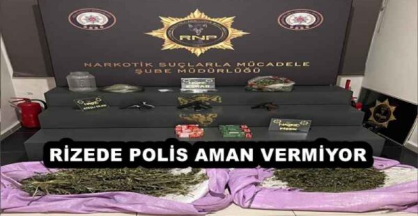 RİZEDE POLİS AMAN VERMİYOR