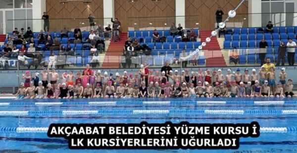 AKÇAABAT BELEDİYESİ YÜZME KURSU İLK KURSİYERLERİNİ UĞURLADI